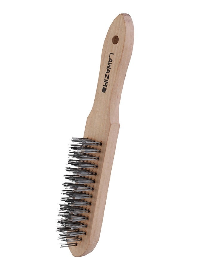 لوازم فرشاة سلكية بمقبض خشبي | شعيرات من الستانلس ستيل| فرش سنفرة|فرك الطلاء|منتجات التشطيب|فرش كاشطة|فرش خدش - Image 3