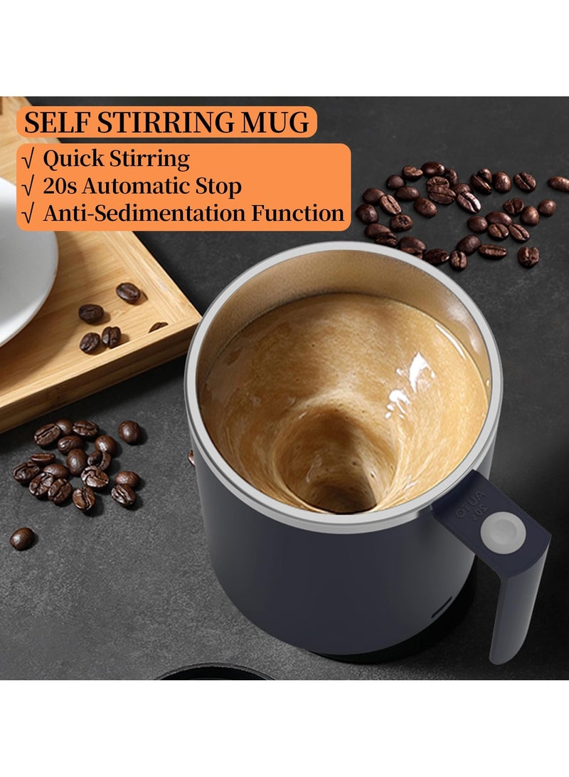 SYOSI Self Stirring Mug, Magnetic Stirring, Self Stirring Coffee Mug, Mug Electric Magnetic Stirring Coffee, Mug Rechargeable Self Stirring Mug Suitable, for Coffee/Milk/Protein Powder (Black)  - Image 5