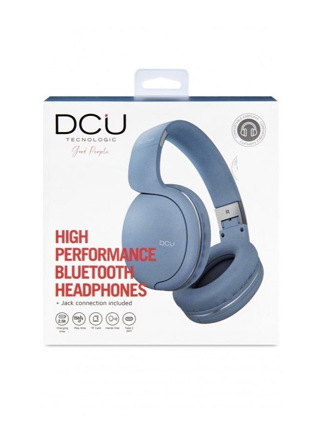 DCU Multifunction Bluetooth Wireless headphones Blue, with Memory card slot, Passive Noise Cancellation, Soft and comfortable to ears. - pzsku/ZA4315CAF5DF3DD331552Z/45/_/1719042220/98970e58-1670-4ef5-b789-8f6d9fe63508