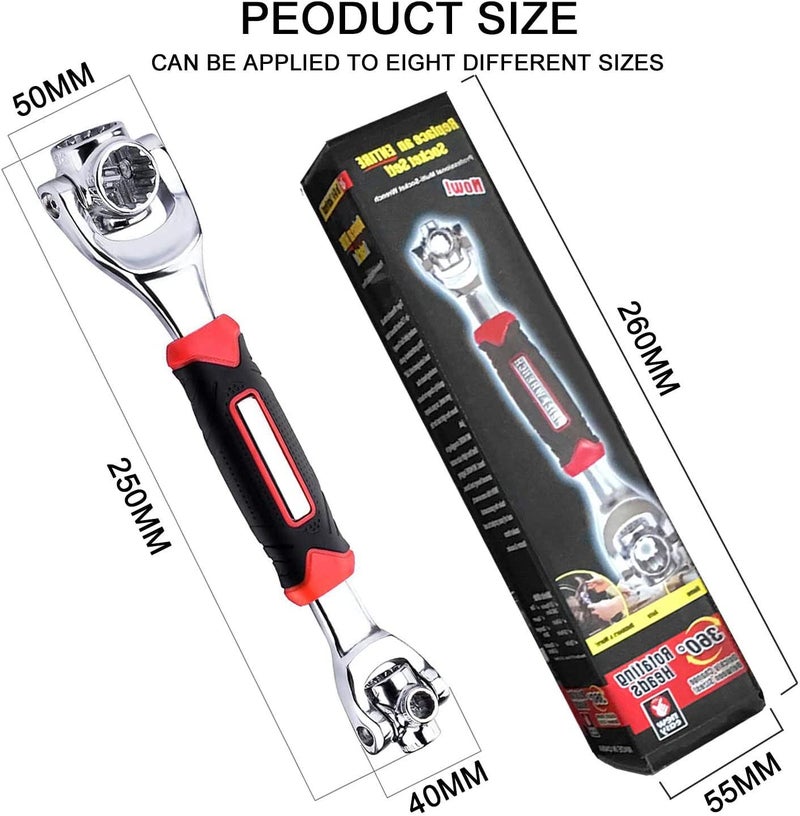 Judee JUDEE Universal Socket Wrench 48 in 1 Multifunction Socket Wrenches Tool with 360 Degree Rotating Head Spanner Tool for Home and Car Repair Tiger Wrench Tool  - Image 2