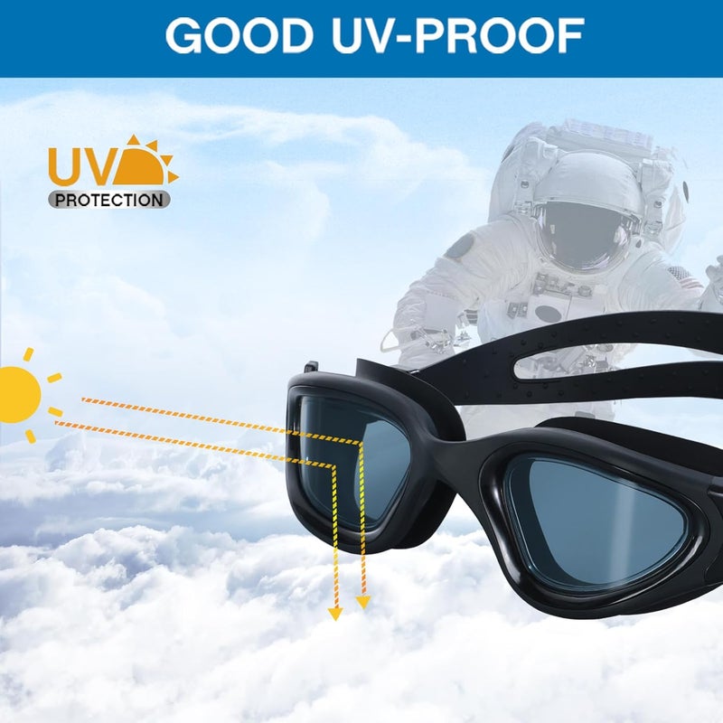 Focevi Clear Swimming Goggles for Men/Women,Anti-Fog Anti-UV Adult Swim Goggles, Boys/Girls/Junior/youth Swim Goggles, Swimming Glasses - Image 3