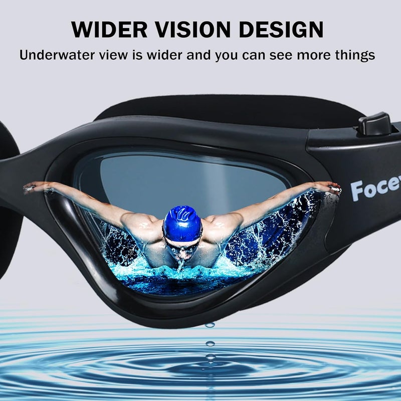 Focevi Clear Swimming Goggles for Men/Women,Anti-Fog Anti-UV Adult Swim Goggles, Boys/Girls/Junior/youth Swim Goggles, Swimming Glasses - Image 5