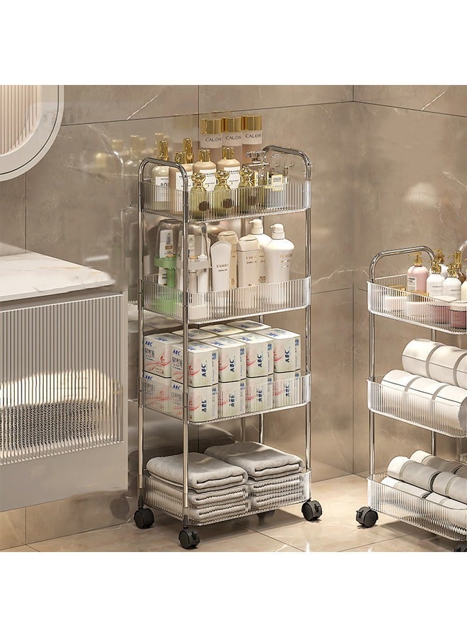 HOMESTAR 4 Tier Storage and Organization Rrolley Organizer 35X22X17 CM - Image 2