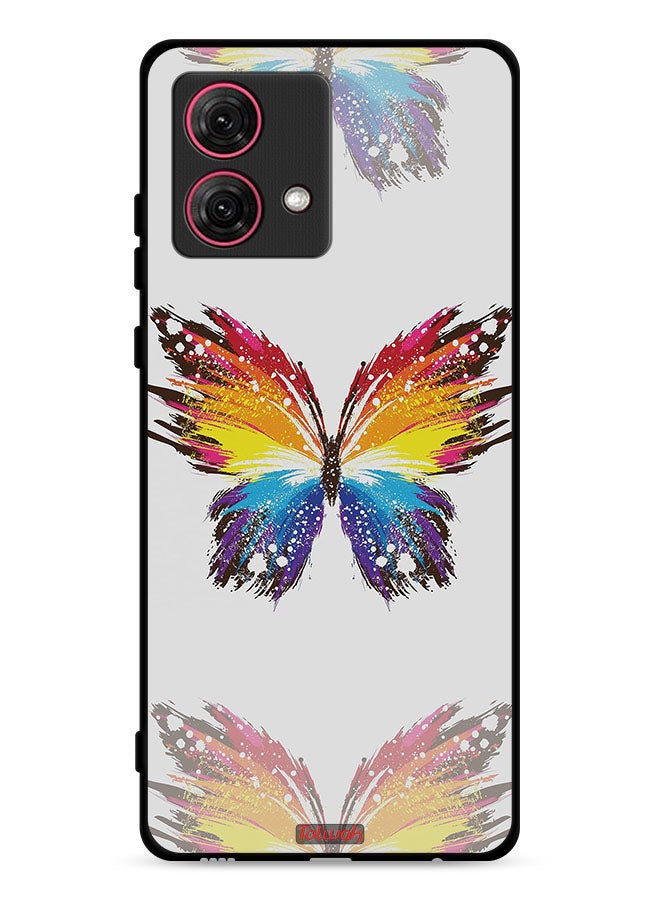 Tolwak Motorola Moto G84 5G Protective Case Cover Digital Art Simple Background Minimalism Butterfly - Image 1