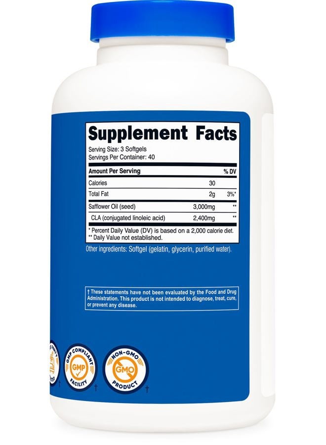 Nutricost حمض اللينوليك المقترن (CLA) 2,400 ملغ، 120 كبسولة لينة - خالية من الغلوتين، غير معدلة وراثيًا، 800 ملغ لكل كبسولة لينة - Image 5