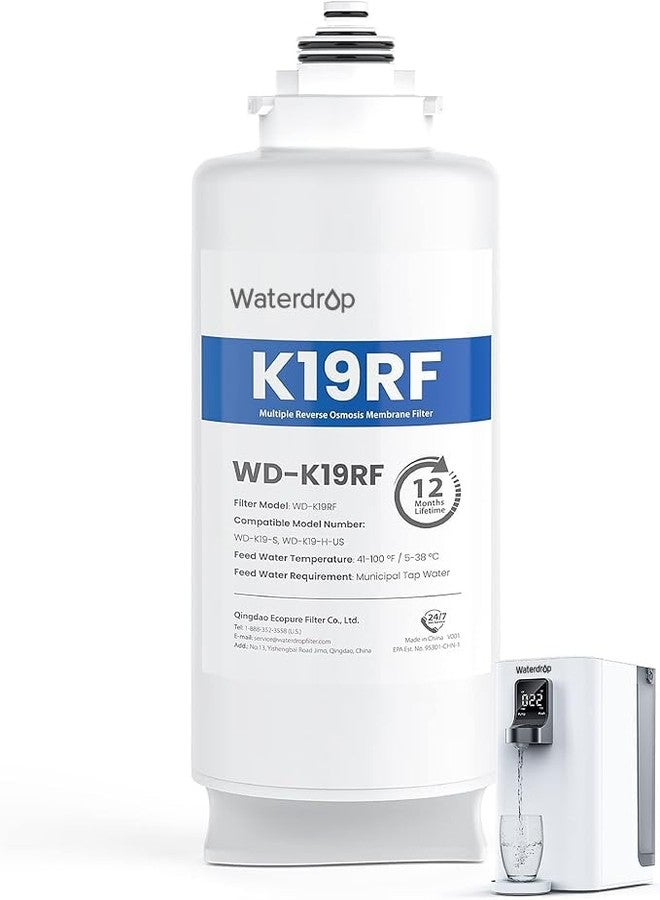 Waterdrop WD-K19RF Filter, Replacement for WD-K19-S and WD-K19-H Countertop Reverse Osmosis System, 12-month Lifetime - Image 1