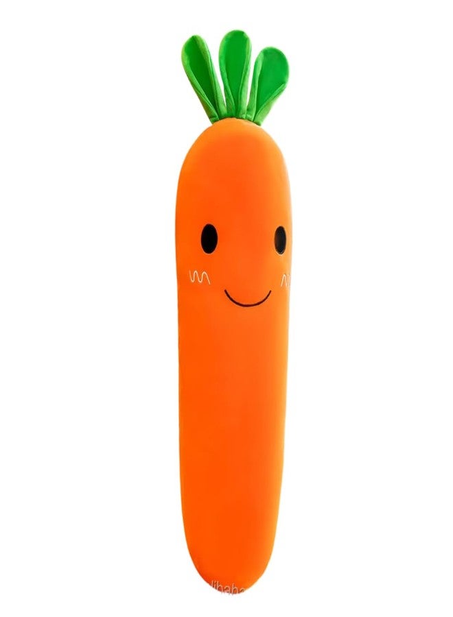 TechMax Solution Cozy Long Carrot Plush Toy Soft Stuffed Vegetable Pillow Cute Hugging Cushion for Kids Bedroom Decor Gift Idea - Image 1