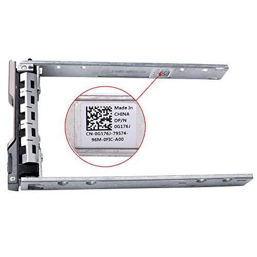 HUYUN 2.5" inch G176J 0G176J G281D KG7NR SAS SATA Hard Drive HDD Tray Caddy Compatible for Dell PowerEdge T440 T640 R330 R430 T430 R630 T630 R730 R830 R930 R320 R420 Server and More - Hot-Swap Tray (2-PACK) - Image 4