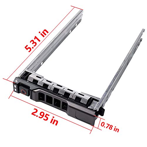 HUYUN 2.5" inch G176J 0G176J G281D KG7NR SAS SATA Hard Drive HDD Tray Caddy Compatible for Dell PowerEdge T440 T640 R330 R430 T430 R630 T630 R730 R830 R930 R320 R420 Server and More - Hot-Swap Tray (2-PACK) - Image 5