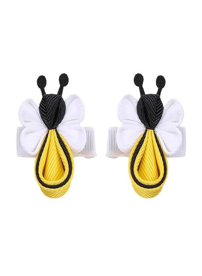 YLZZMDQSZ Cute Yellow Hair Clip, Bee Hair Clips, Bee Hair Accessories, Funny Yellow Fabric Spring Hairstyle Barrettes, Birthday, Gifts for Sister, Girlfriend, daughter (2 Pcs) - Image 1