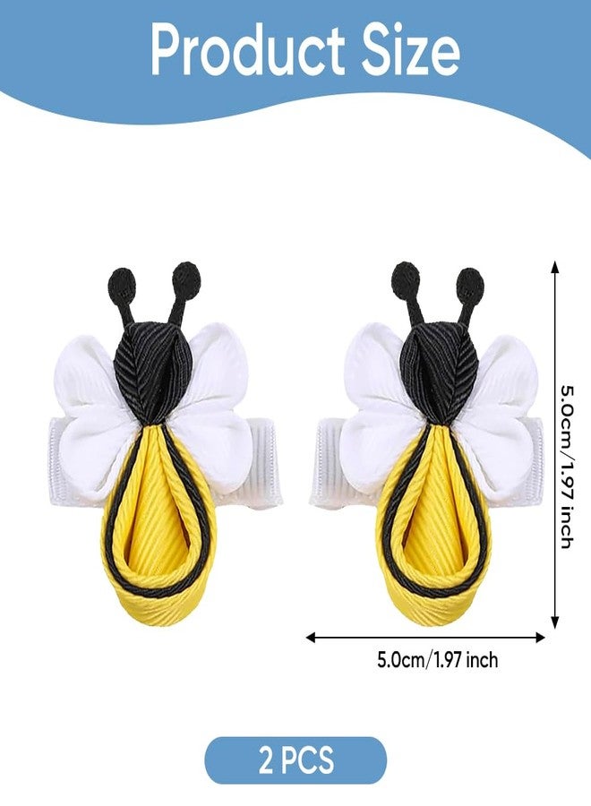 YLZZMDQSZ Cute Yellow Hair Clip, Bee Hair Clips, Bee Hair Accessories, Funny Yellow Fabric Spring Hairstyle Barrettes, Birthday, Gifts for Sister, Girlfriend, daughter (2 Pcs) - Image 2