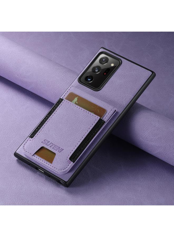 Suteni Case For Samsuny Galaxy Note20 Ultra 5G H03 Litchi Leather Card Bag Stand Back Phone Case - Image 2