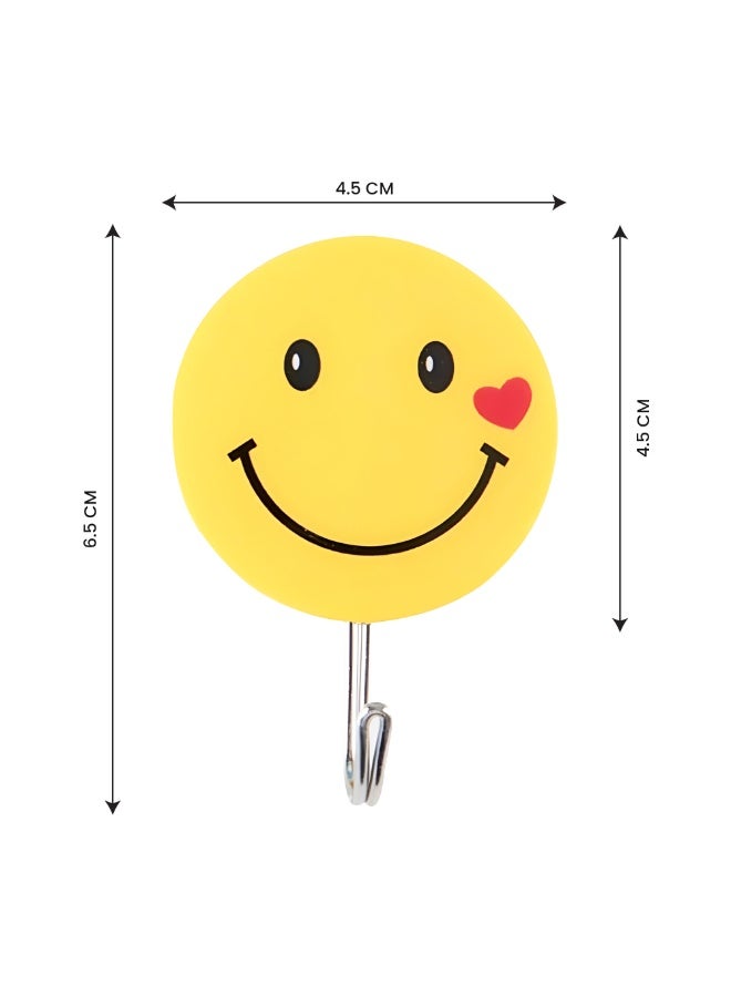 Duravel 9PCS Strong Adhesive Force Hook Household Hook Cartoon Cute Wall Sticky Hook Wall Smiley Face Weight Bearing Hooks - Image 2