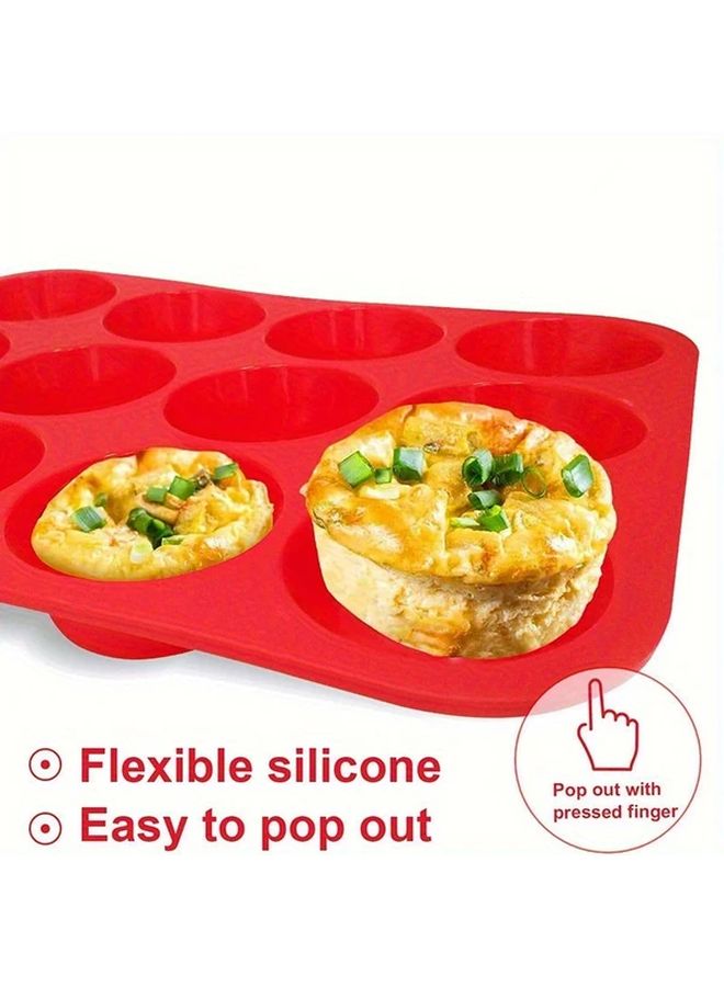 Premium Non Stick Silicone Muffin Pan 1pc 12 Cavity Heat Resistant Bakeware Easy Release - Image 5