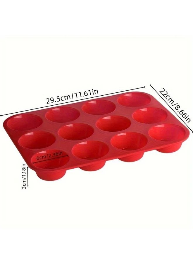 Premium Non Stick Silicone Muffin Pan 1pc 12 Cavity Heat Resistant Bakeware Easy Release - Image 3