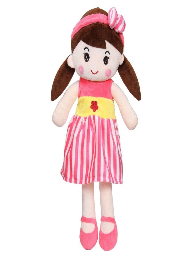 MABLE Soft Doll for Girls | Cute Plush Baby Doll Toy with Colourful Hairband | Huggable Stuffed Doll Gift for Kids, Girls, Toddlers & Babies Age 3 to 5 Years (80CM Pink) - Image 1