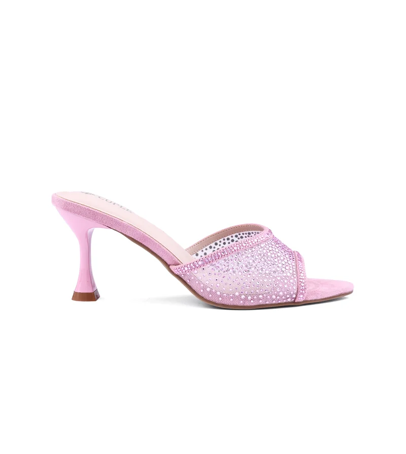Cuple Womens mesh heeled sandals
