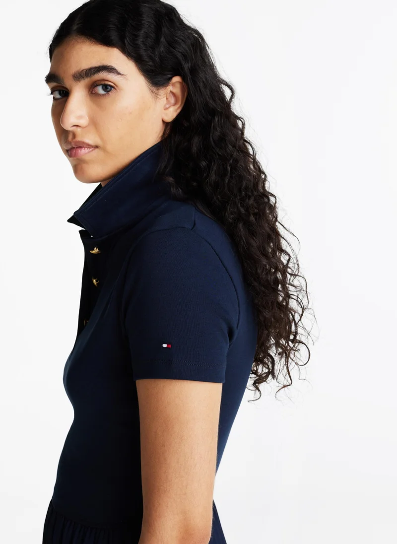 TOMMY HILFIGER Pleated Knit Dress