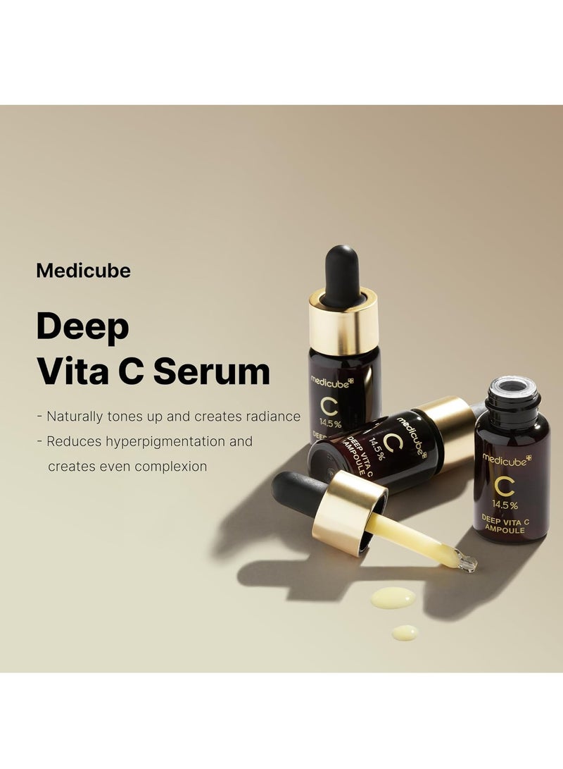 Medicube MEDICUBE: 14.5% Deep Vita C Ampoule 3ea set: Improving blemishes + skin tone, enhancing skin elasticity. - Image 3