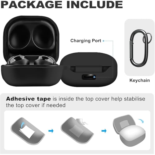Cocoonkart Soft Silicone Case Cover for Samsung Galaxy Buds Core (2025) (Black) - Image 5