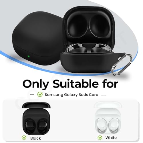 Cocoonkart Soft Silicone Case Cover for Samsung Galaxy Buds Core (2025) (Black) - Image 2