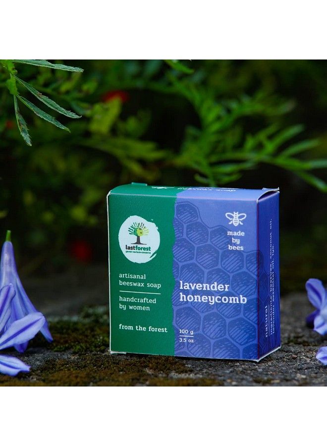 Last Forest Artisanal Handcrafted Handmade Natural Honeycomb Beeswax Soap Lavender 100G 100% Natural Ingredients Moisturizing Natural Beeswax Bathing Soap For Men And Women - Image 3