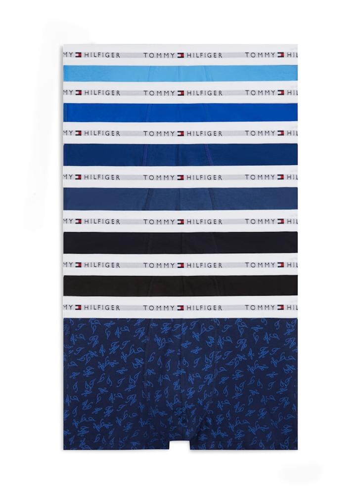 TOMMY HILFIGER 7-Pack Signature Repeat Logo Waistband Trunks - Image 1