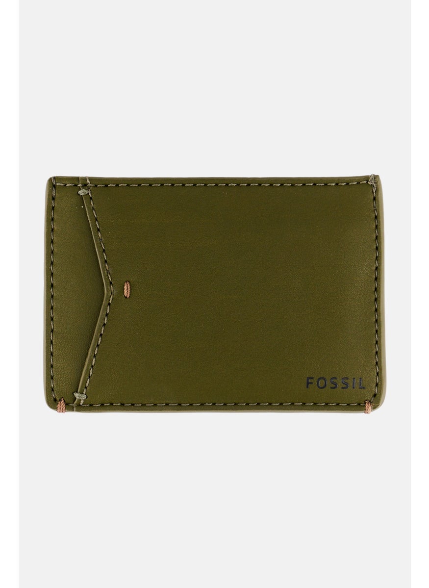 FOSSIL Men Brand Logo Card Case 7 H x 10 L x 1 W cm, Olive  - Image 1