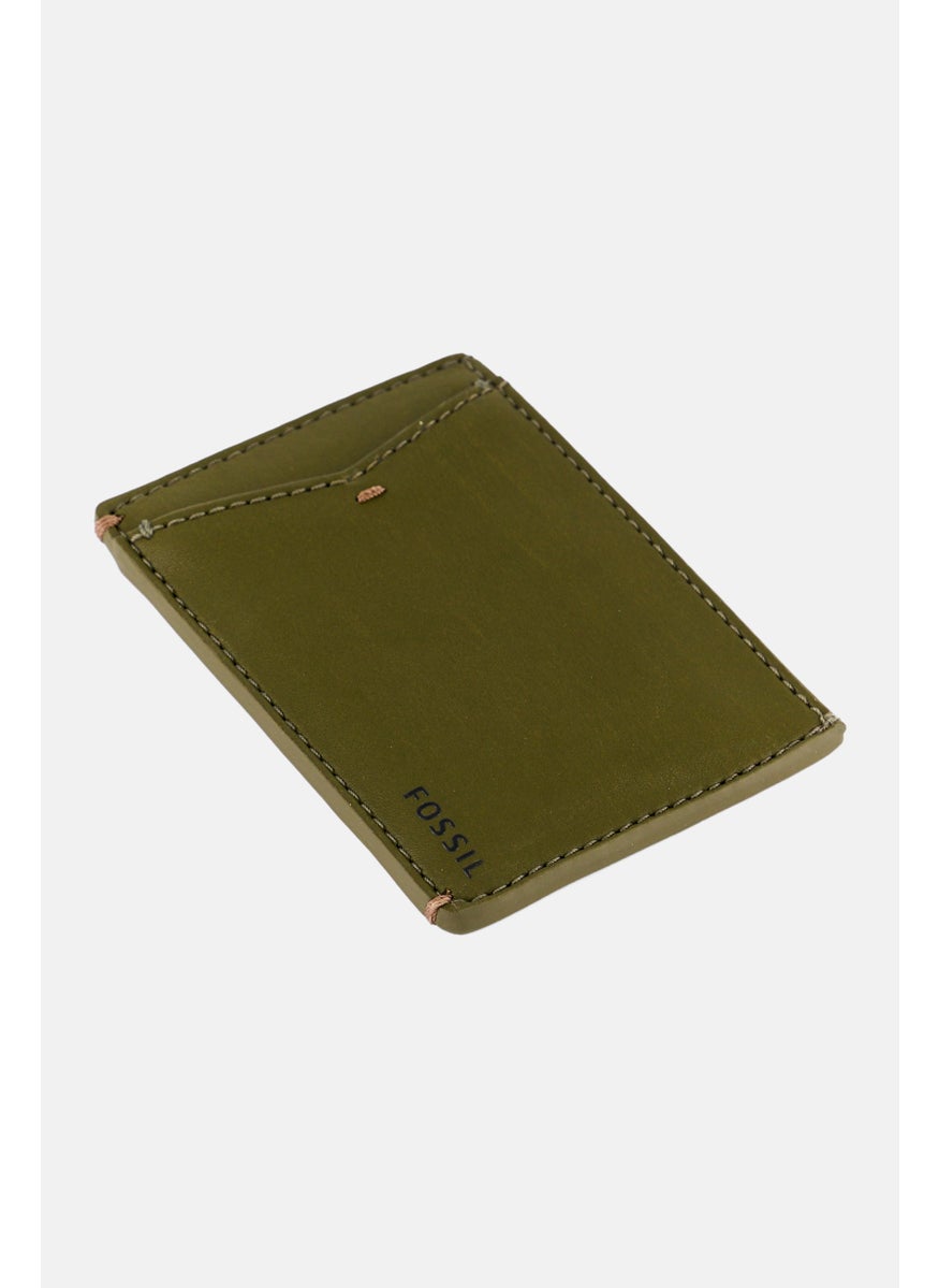 FOSSIL Men Brand Logo Card Case 7 H x 10 L x 1 W cm, Olive  - Image 3