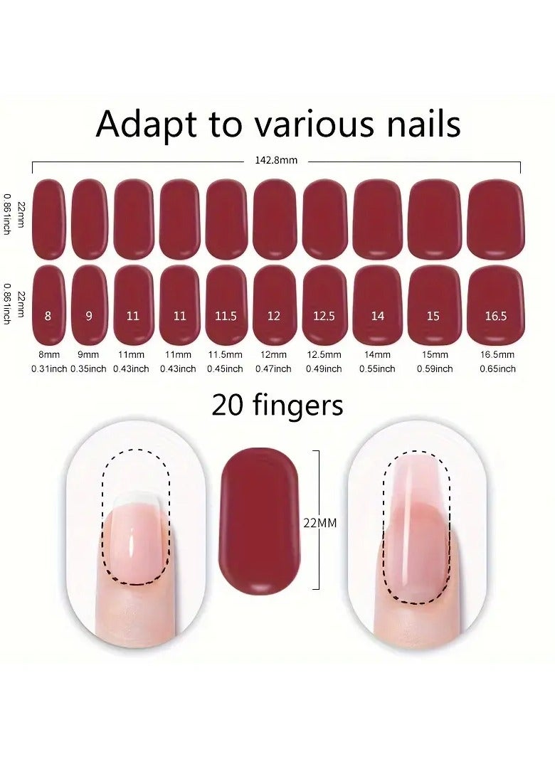 Goolsky 20 قطعة من أشرطة الأظافر الجل المزخرفة برسوم كرتونية، شرائط طلاء أظافر جل شبه معالجة بلمسة لامعة، ملصقات أظافر بلاستيكية ذاتية اللصق - سهلة التطبيق والإزالة، تصميم بجودة صالون يدوم طويلاً، تشمل مبرد أظافر وعصا - للاستخدام الفردي - Image 4