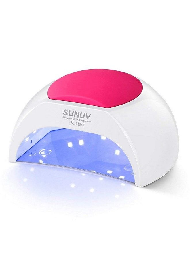 SUNUV - Gel Uv Nail Lamp Sunuv 48W Uv Led Nail Dryer Light For Gel Nails Polish Manicure Professional Salon Curing Lamp With 4 Timer Setting Sensor(One Pink Pad) - Image 1
