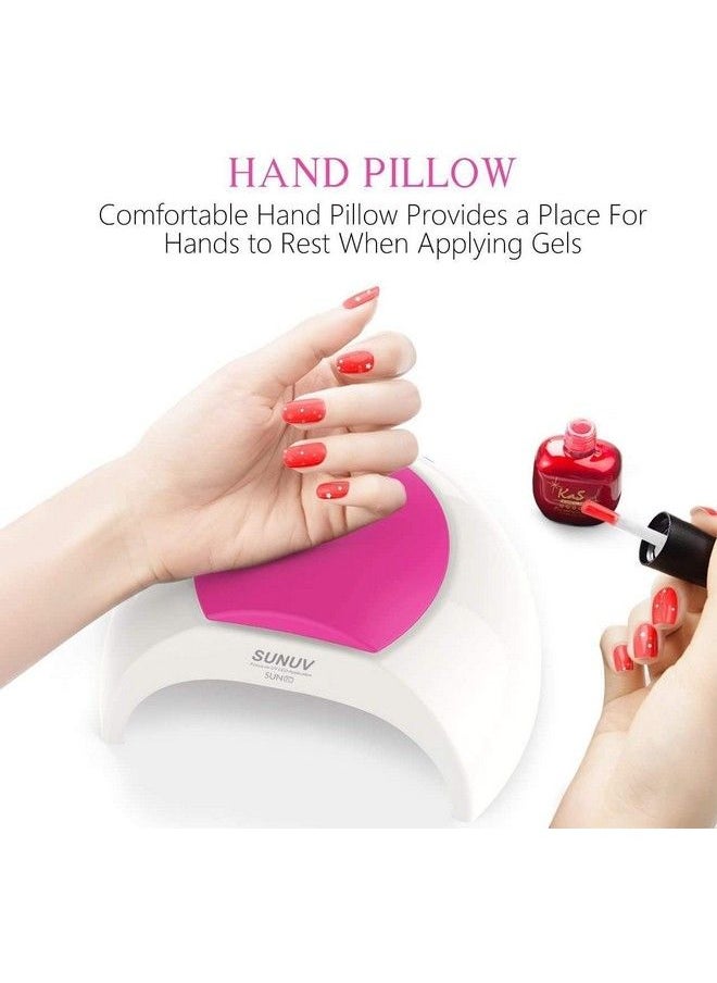 SUNUV - Gel Uv Nail Lamp Sunuv 48W Uv Led Nail Dryer Light For Gel Nails Polish Manicure Professional Salon Curing Lamp With 4 Timer Setting Sensor(One Pink Pad) - Image 1