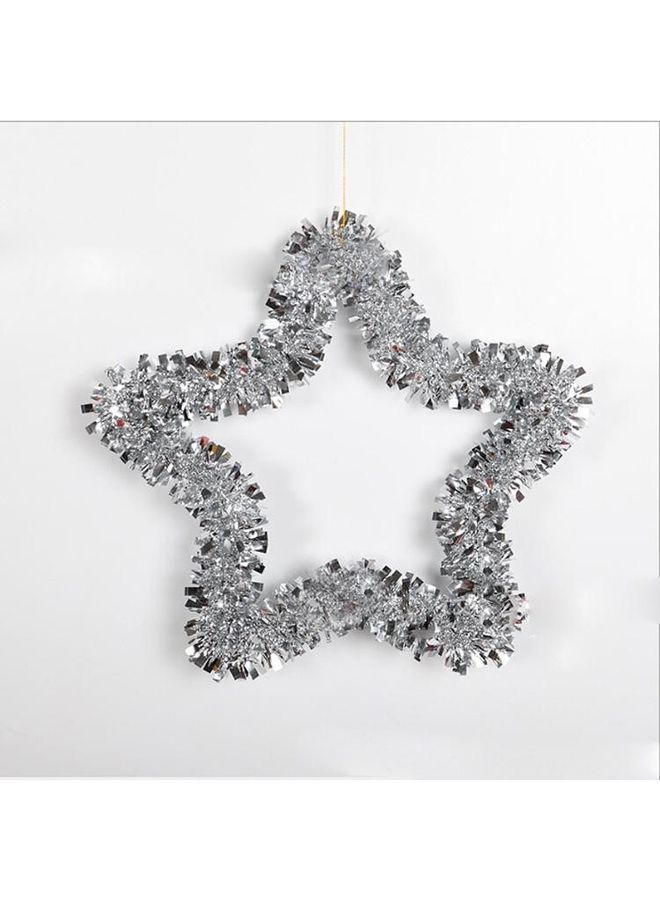 نيبمينينت طقم زينة للزخرفة على شكل نجمة مكون من 5 قطع . فضي