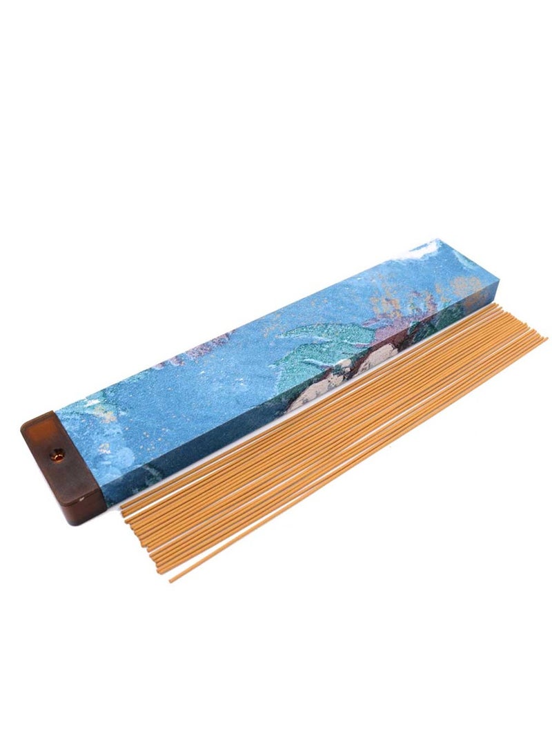 Bakhoor BoSidin Elegant Cambodian Oud Incense Sticks 20pcs 1.3mm Gift Set with Built-In Holder – Premium Agarwood Fragrance in Artistic Box  - Image 2