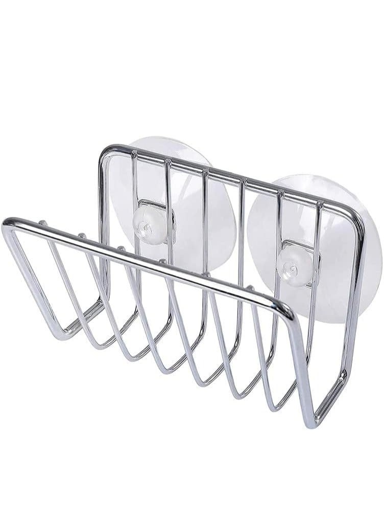 بالوعة المطبخ حامل الإسفنج ، الفولاذ المقاوم للصدأ مصاصة الإسفنج العلبة - فضي - Image 1