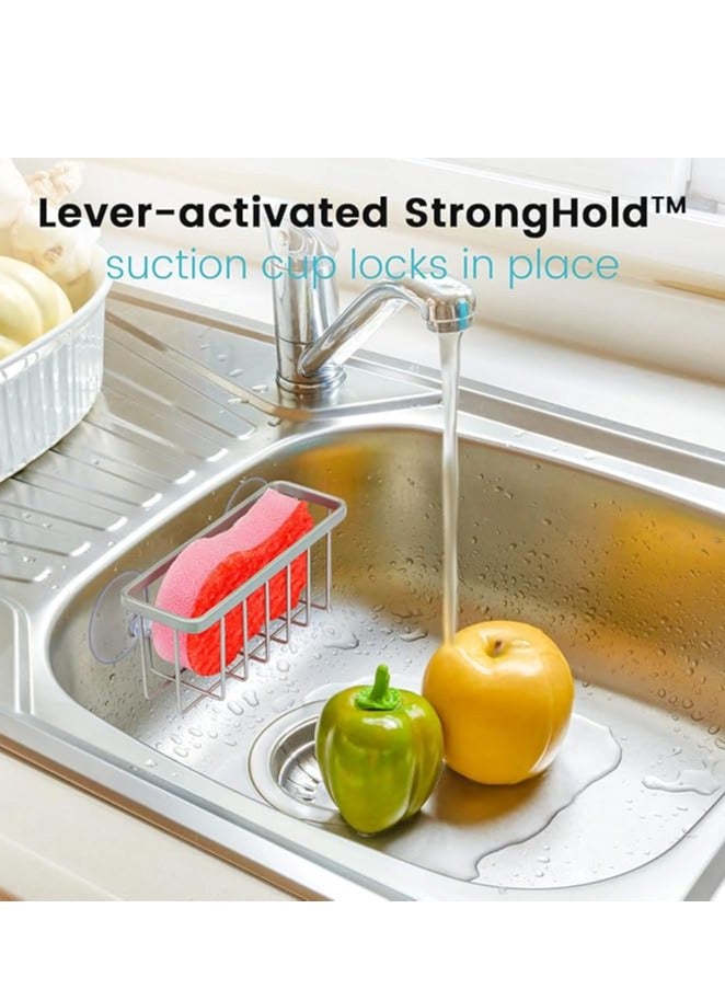 بالوعة المطبخ حامل الإسفنج ، الفولاذ المقاوم للصدأ مصاصة الإسفنج العلبة - فضي - Image 3