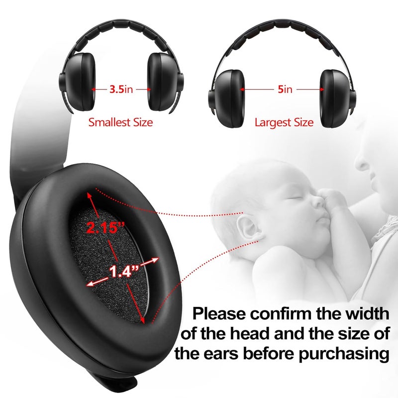 BBTKCARE Baby Headphones Noise Cancelling Headphones for Babies for 3 Months to 3 Years (Black) - Image 5