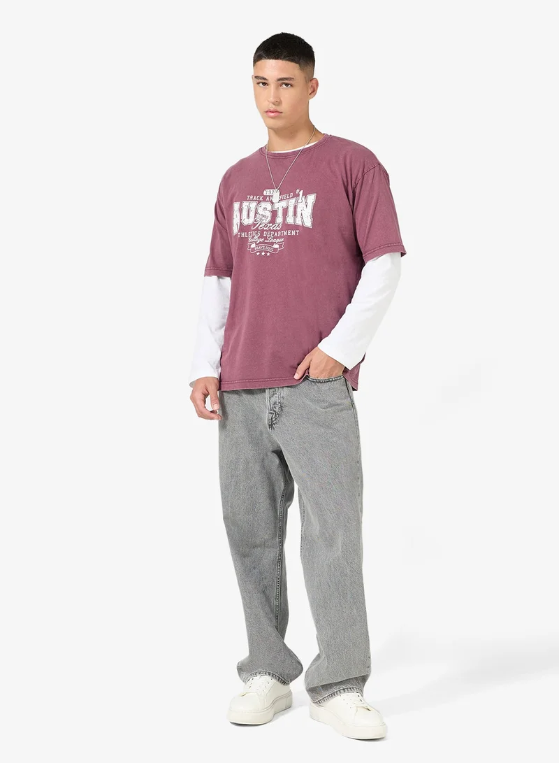 BRAVE SOUL  Oversized T-Shirt for Men | Best Price UAE