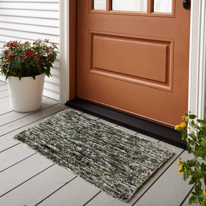 Status Contract Status Microfiber Floor Door Mat in Home Kitchen Office Entrance Mats ( 40 x 60 cm) (Brown) (2, Grey Blue) - Image 2