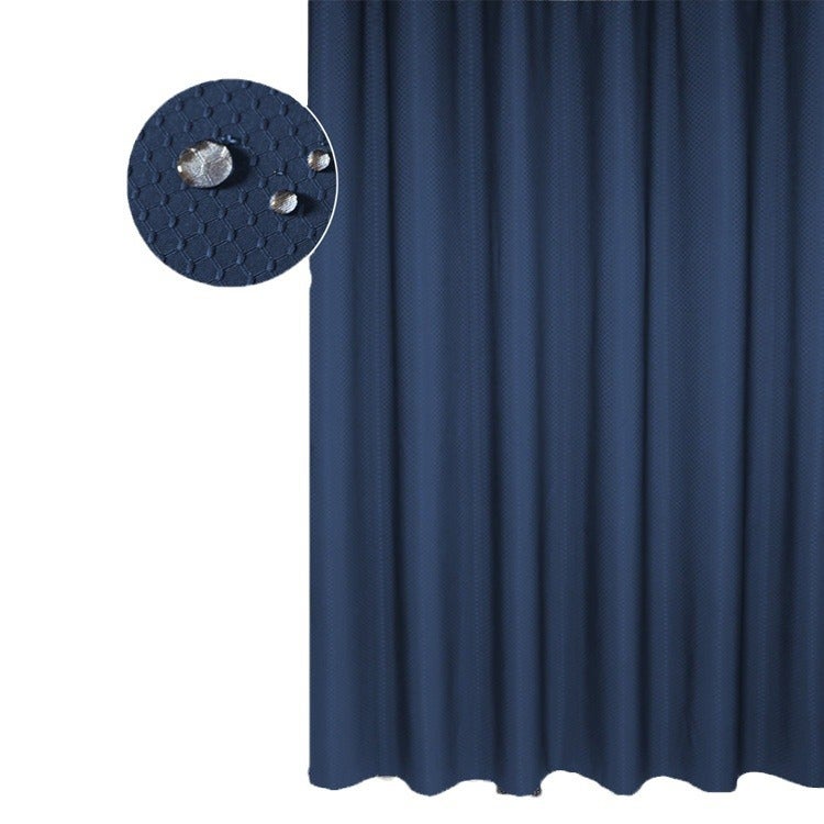 general 190g Thickened Polyester Shower Curtain Waffle Weave Waterproof Bathroom Liner - Image 5