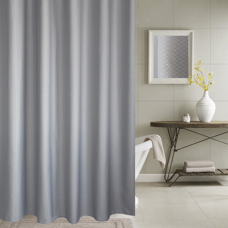 general 190g Thickened Polyester Shower Curtain Waffle Weave Waterproof Bathroom Liner - Image 3