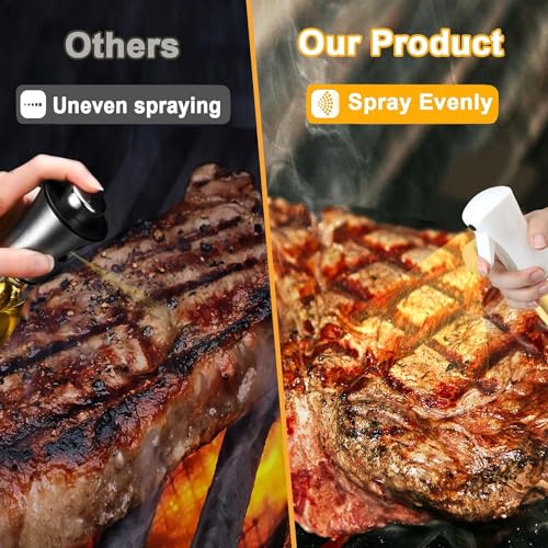 Winkelen Glass oil Spray Dispenser Cooking 200ml Olive Oil Spray Bottle Refillable Food Grade Oil Vinegar Spritzer Sprinkler Sprayer Mister Used for Air Fryer, Salad Making, Frying, BBQ - Image 5