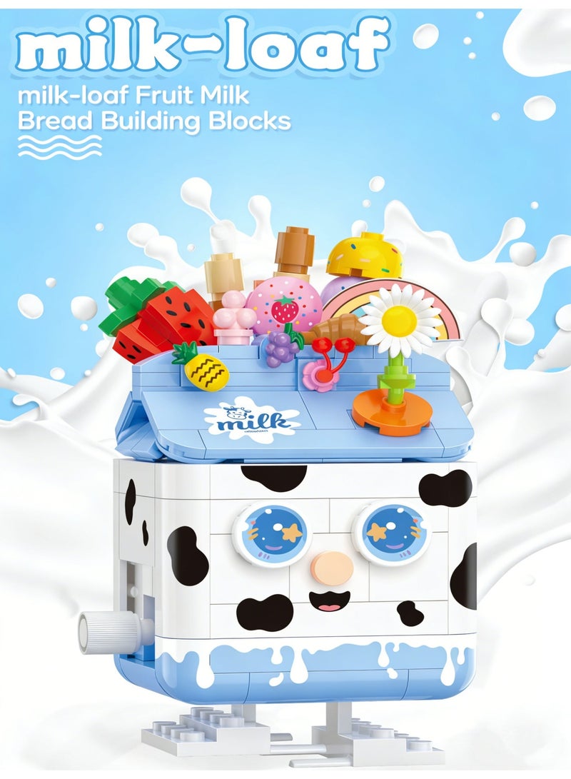 مكعبات بناء لطيفة وممتعة على شكل علبة حليب - مصنوعة من مادة ABS غير سامة وخالية من مادة BPA، وحواف ناعمة للعب إبداعي آمن - هدية مثالية للأطفال. - Image 2