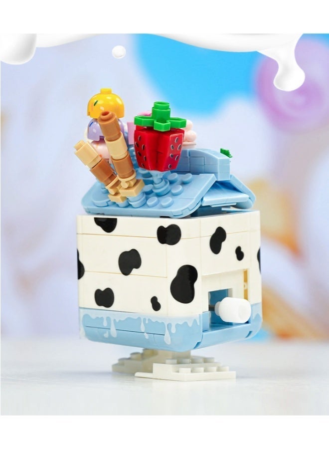 مكعبات بناء لطيفة وممتعة على شكل علبة حليب - مصنوعة من مادة ABS غير سامة وخالية من مادة BPA، وحواف ناعمة للعب إبداعي آمن - هدية مثالية للأطفال. - Image 4