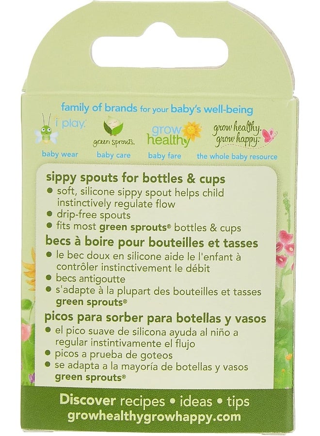 green sprouts Baby Sippy Spouts For Bottles & Cups (2 Pack)-6Mo+ - Image 2