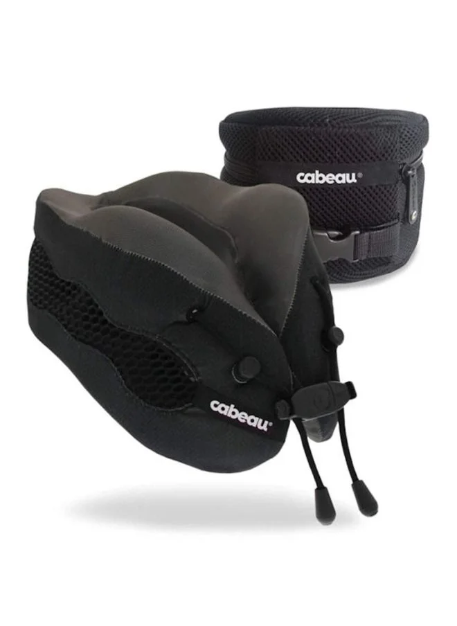 Cabeau Evolution Cool 2.0 Travel Pillow, Air Circulating Head and Neck Memory Foam Cooling Travel Pillow - Black