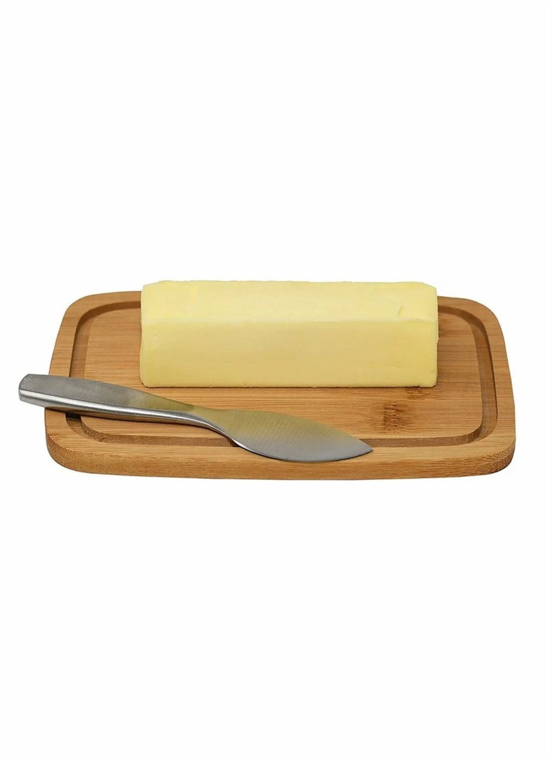 SYOSI - Bamboo Butter Dish With Dome Lid, Covered Butter Holder for Countertop, Airtight Butter Container with Cover, Butter Keeper Storage Perfect for West, East Coast Butter, Dishwasher Safe - Image 1