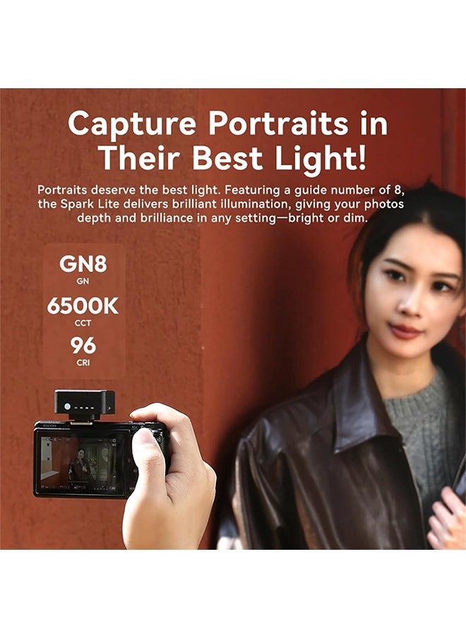 Ulanzi ULANZI SL01 Mini Flash Speedlite, GN8 6500K Camera Flash Light Compatible with Sony Canon Fuji Nikon Panasonic Pentax Olympus Leica Camers Flash, 4 Power Levels Mini Camera Flash NOT for Sony ZV-1F  - Image 2