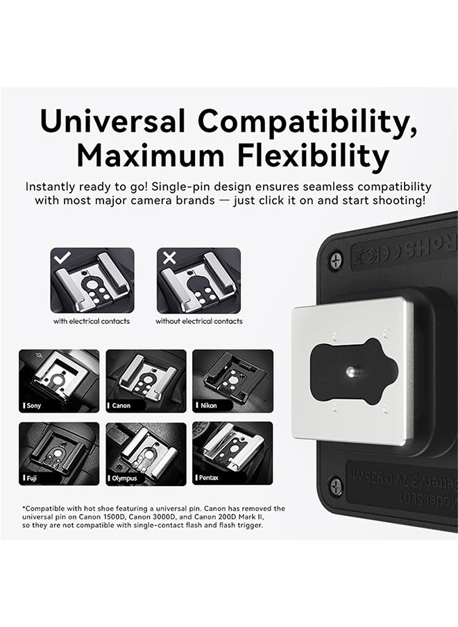 Ulanzi ULANZI SL01 Mini Flash Speedlite, GN8 6500K Camera Flash Light Compatible with Sony Canon Fuji Nikon Panasonic Pentax Olympus Leica Camers Flash, 4 Power Levels Mini Camera Flash NOT for Sony ZV-1F  - Image 4