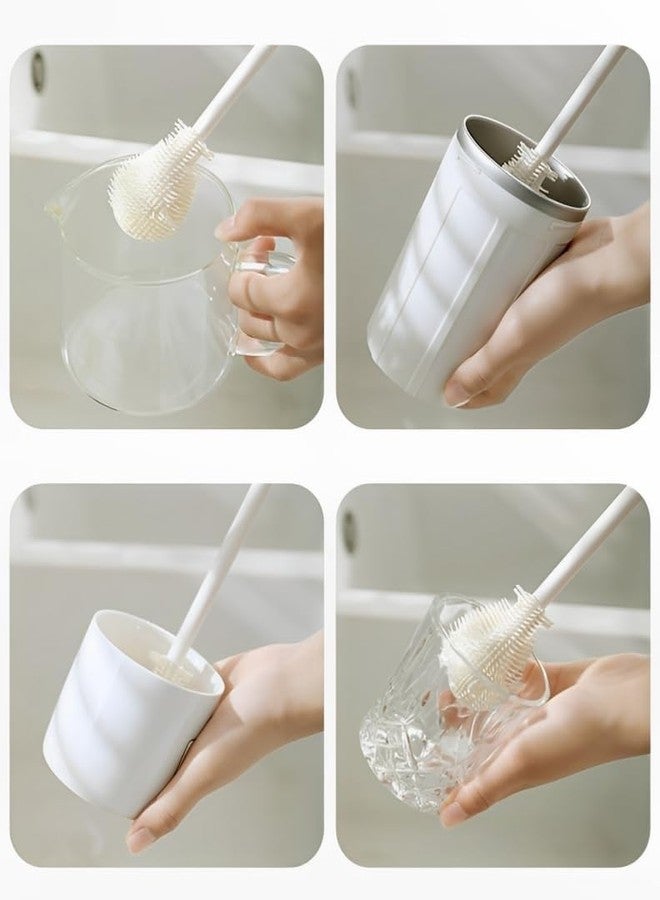 Sanivya Bottle Washing Brush with Long Handle, Hanging Bottle Cleaner for Cups, Glassware, Bottle Washer for Narrow Neck Containers - Image 3